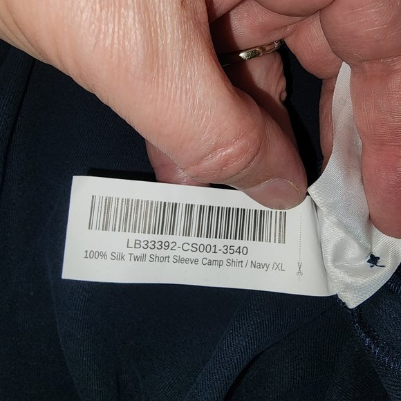 Quince 100% Silk Twill Short Sleeve Camp Shirt NWT Navy XL - Picture 6 of 7